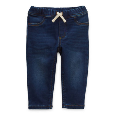 Okie Dokie Baby Boys Straight Pull-On Pants, Color: Dark Wash Denim ...