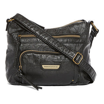Stone Mountain Smoky Mountain Solid Hobo Handbag Black One Size
