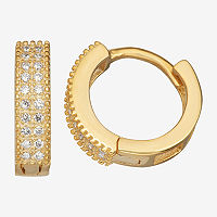 3/8 CT. T.W. Multi Color Cubic Zirconia 14K Gold Over Silver 14mm Hoop Earrings, One Size