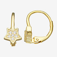 1/6 CT. T.W. Multi Color Cubic Zirconia 14K Gold Over Silver 15.5mm Hoop Earrings, One Size