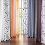 Fieldcrest Arden Modern Herringbone Cotton Sheer Rod Pocket Single Curtain Panel