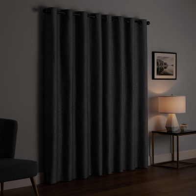 Eclipse Andes Energy Saving 100% Blackout Grommet Top Single Curtain Panel