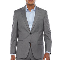 Van Heusen Cool Flex Mens Stretch Fabric Slim Fit Suit Jacket, 46 Long, Gray