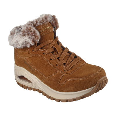 Udvidelse pizza sokker Skechers Womens Uno Rugged Wintriness Wedge Heel Winter Boots, Color:  Chestnut - JCPenney