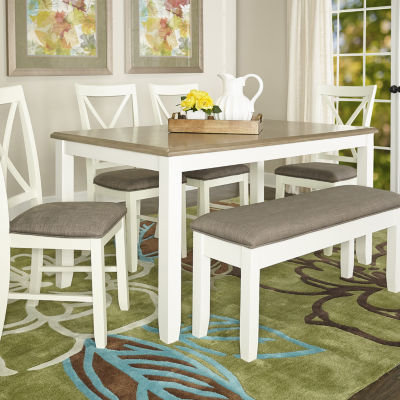 Janisse Rectangular Wood-Top Dining Table