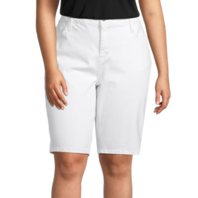 Liz Claiborne Womens Mid Rise Bermuda Short-Plus