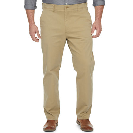 Lee Big and Tall Men's Extreme Comfort Straight Fit Pants, 48 34, Beige