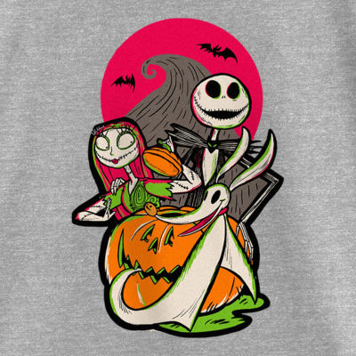 Disney Collection Little & Big Girls Crew Neck Short Sleeve Nightmare Before Christmas Graphic T-Shirt