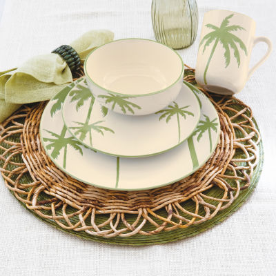 Baum Palm Tree Breeze 16-pc. Ceramic Dinnerware Set