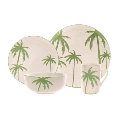 Baum Palm Tree Breeze 16-pc. Ceramic Dinnerware Set