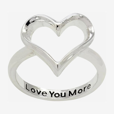 Sparkle Allure Love Pure Silver Over Brass Heart Band