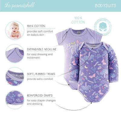 The Peanutshell Purple Butterfly Baby Girls 30-pc. Clothing Set