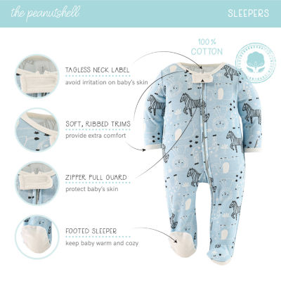 The Peanutshell Safari Baby Unisex 30-pc. Baby Clothing Set