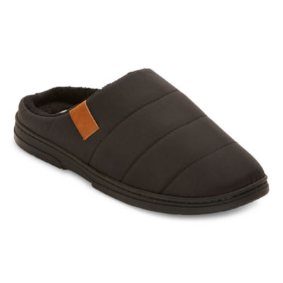 St. John's Bay Mens SlipOn Slippers, Color Black JCPenney