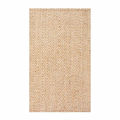 nuLoom Hand Woven Alanna Diamond Jute Rug, Color Natural JCPenney