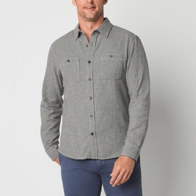 mutual weave Mens Regular Fit Long Sleeve Plaid Flannel Shirt
