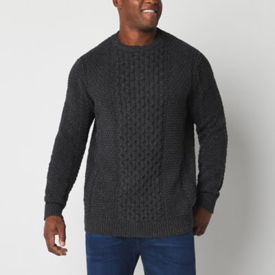 Big and tall hot sale cable knit sweater