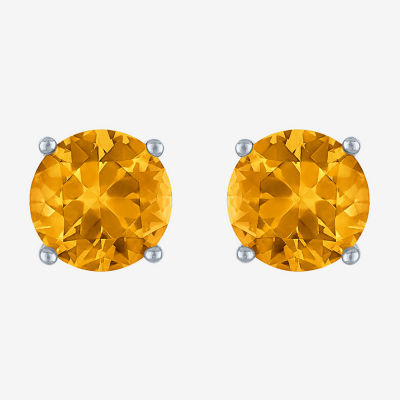 Gemstone Sterling Silver 7mm Stud Earrings