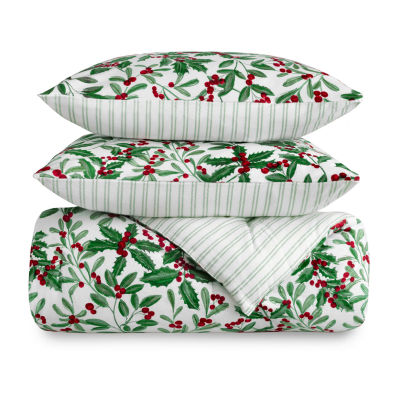 Martha Stewart Deck The Halls 3-pc. Comforter Set