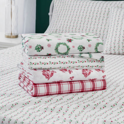 Martha Stewart Holiday Flannel Sheet Set