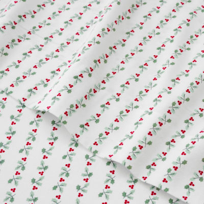 Martha Stewart Holiday Flannel Sheet Set