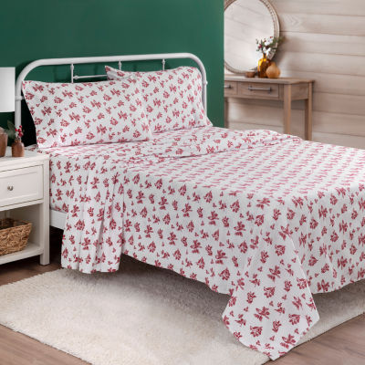 Martha Stewart Holiday Flannel Sheet Set