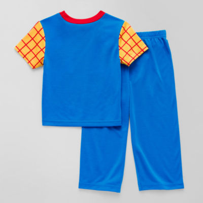 Disney Collection Toddler Boys Toy Story Woody Crew Neck Short Sleeve 2-pc. Pajama Sets