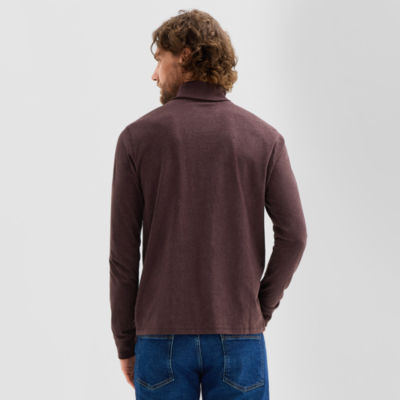 mutual weave Mens Long Sleeve Regular Fit Turtleneck
