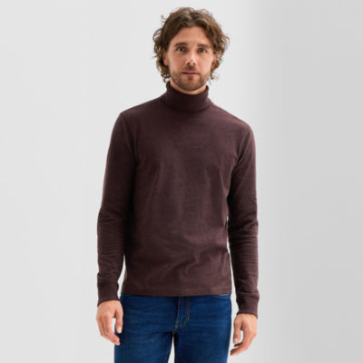 mutual weave Mens Long Sleeve Regular Fit Turtleneck
