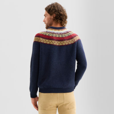 mutual weave Mens Crew Neck Long Sleeve Pullover Sweater