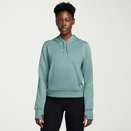 Nike Therma-FIT Womens Long Sleeve Fleece Active Hoodie, Large, Green