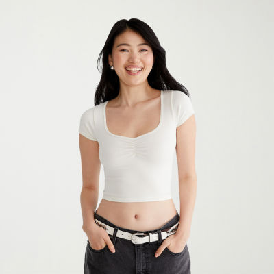 AEROPOSTALE Womens Juniors Round Neck Short Sleeve T-Shirt