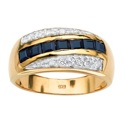 Mens 2 CT. T.W. Genuine Blue Sapphire 18K Gold Over Silver Fashion Ring JCPenney