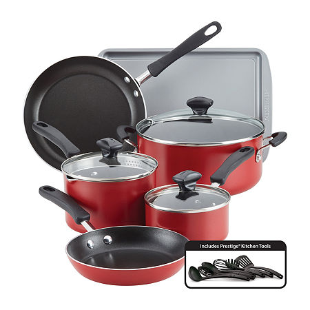 Farberware Cookstart DiamondMax 15-pc. Cookware Set, One Size, Red