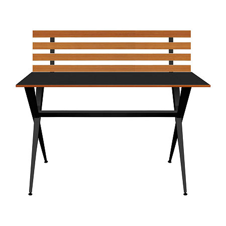 Urban Shop Wood Slap Desk, One Size, Black