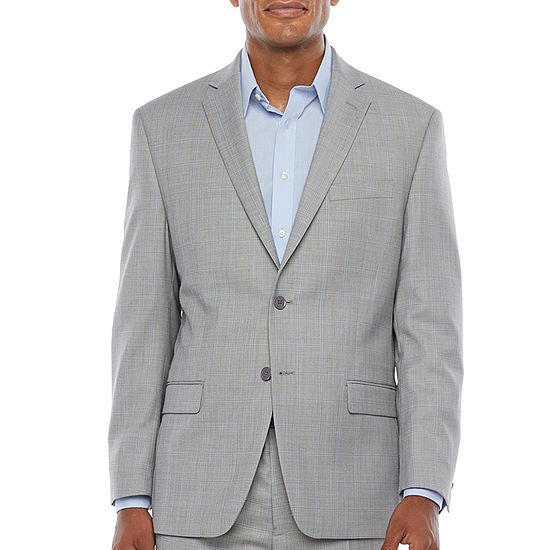 Collection by Michael Strahan  Mens Plaid Stretch Classic Fit Suit Jacket