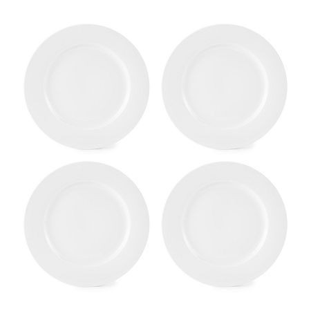 Home Expressions Porcelain Rim 4-pc. Dinner Plates, One Size, White