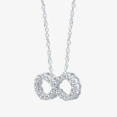 Yes, Please! Womens 1/10 CT. T.W. Mined Diamond Sterling Silver Chevron Necklaces