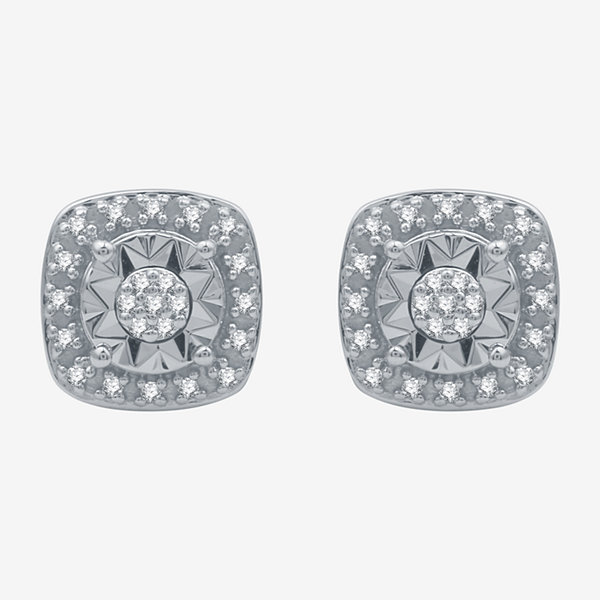 LIMITED TIME SPECIAL! 1/10 CT. T.W. Genuine Diamond Sterling Silver Stud Earrings