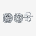 YES PLEASE! 1/10 CT. T.W. Genuine Diamond Sterling Silver Stud Earrings