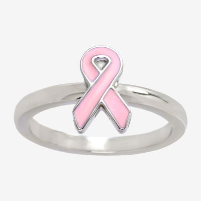 Sparkle Allure Breast Cancer Awareness Womens 2MM Stainless Steel