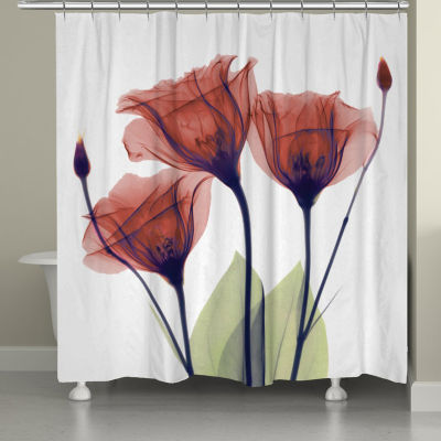 Laural Home Red Gentian X-Ray Shower Curtain