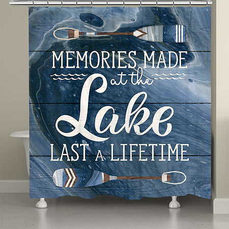 Laural Home Memories At The Lake Shower Curtain, One Size, Blue