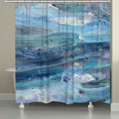 Laural Home Rolling Waves Shower Curtain