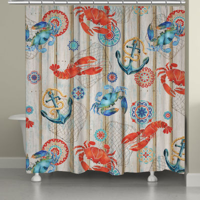 Laural Home Fresh Catch Shower Curtains