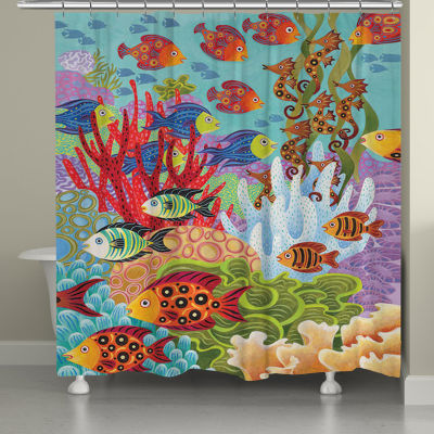 Laural Home Fish In The Hood Shower Curtain