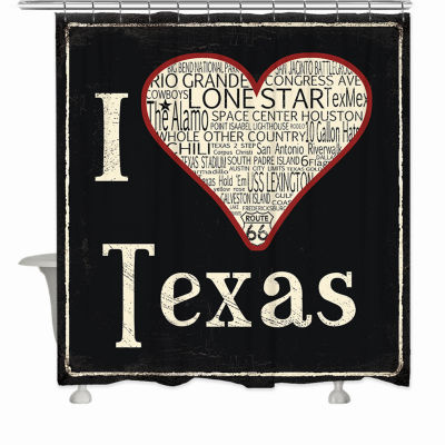 Laural Home I Love Texas Shower Curtain