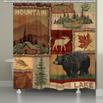 Laural Home Lodge Collage I Shower Curtains