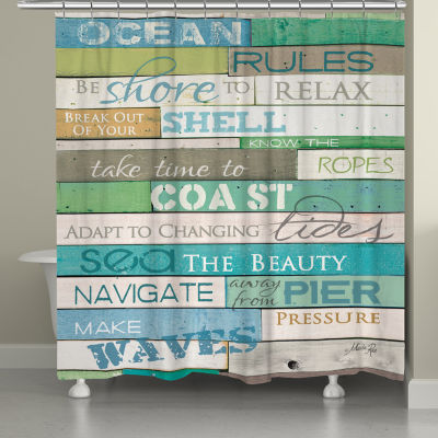 Laural Home Ocean Rules Shower Curtains