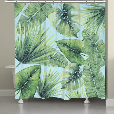 Laural Home Tropical Palm Leaves Shower Curtain